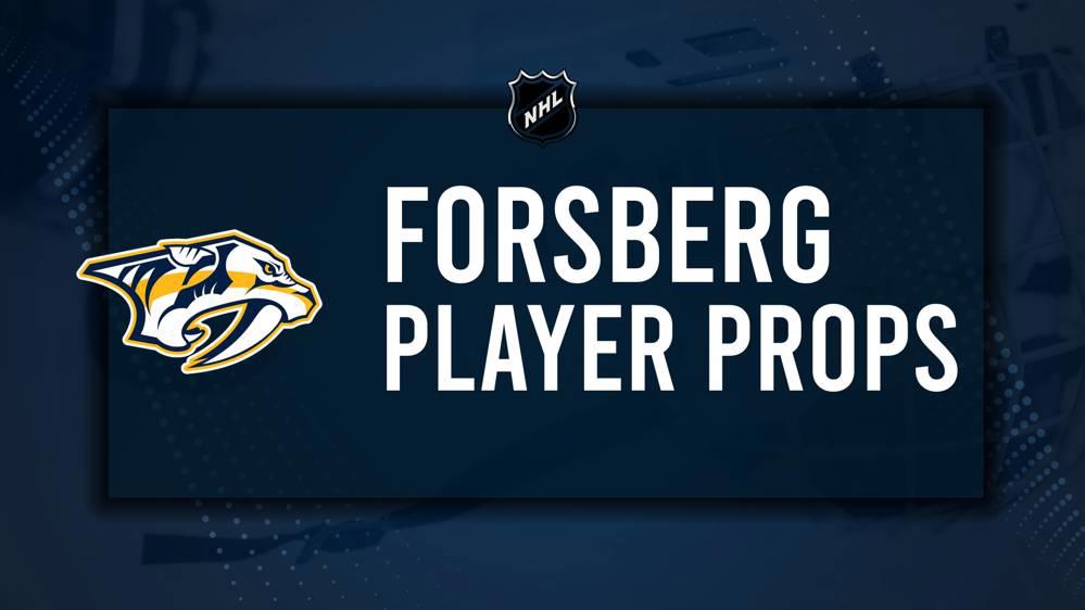 Filip Forsberg Player Prop Bets for the Predators vs. Oilers Game - October 31