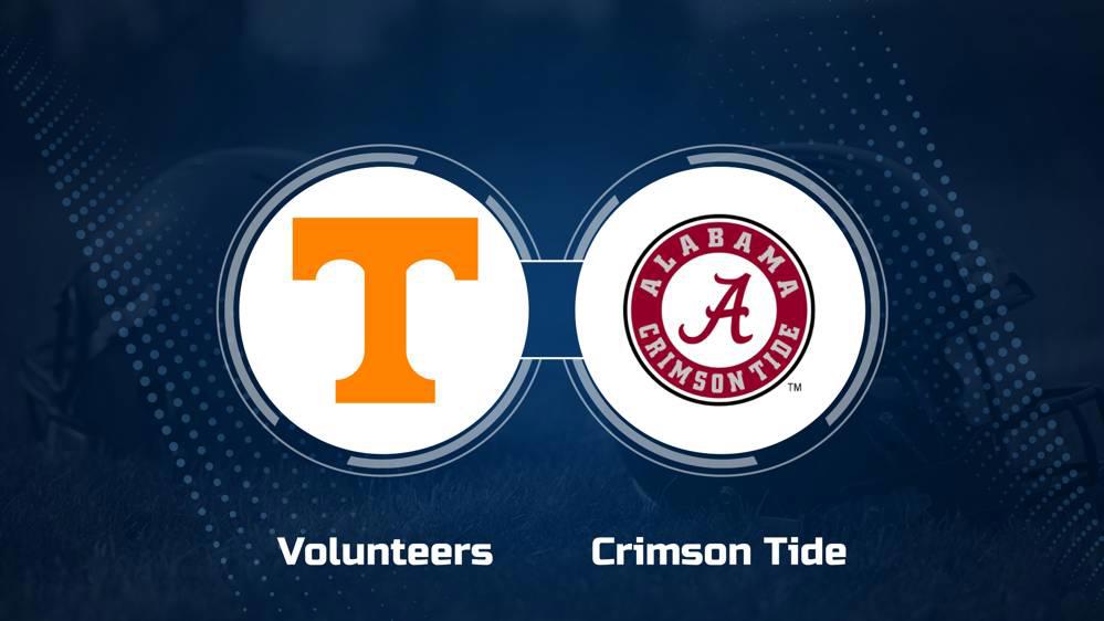 Where to Watch Tennessee vs. Alabama on TV or Streaming Live - Oct. 19