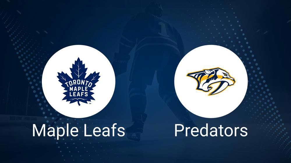 Where to Watch Toronto Maple Leafs vs. Nashville Predators on TV or Streaming Live - December 4