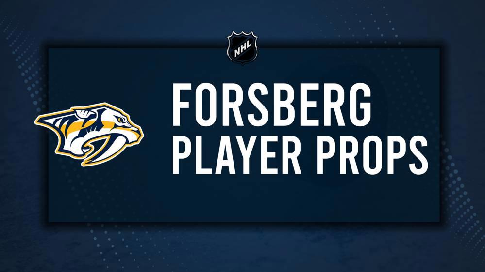 Filip Forsberg Player Prop Bets for the Predators vs. Ducks Game - January 25