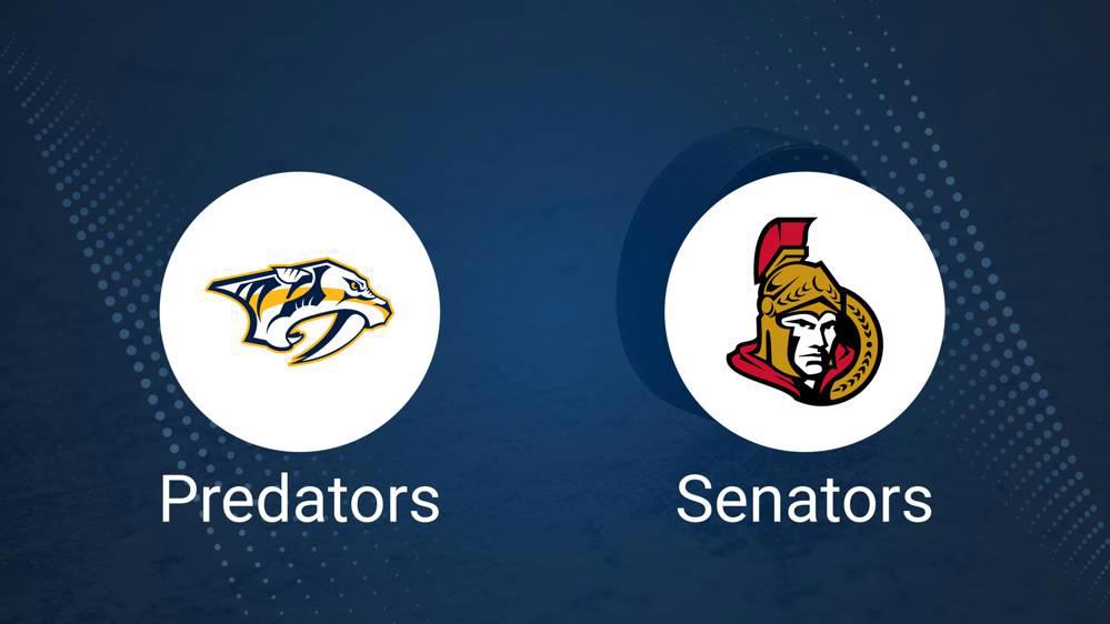 Where to Watch Nashville Predators vs. Ottawa Senators on TV or Streaming Live - February 3